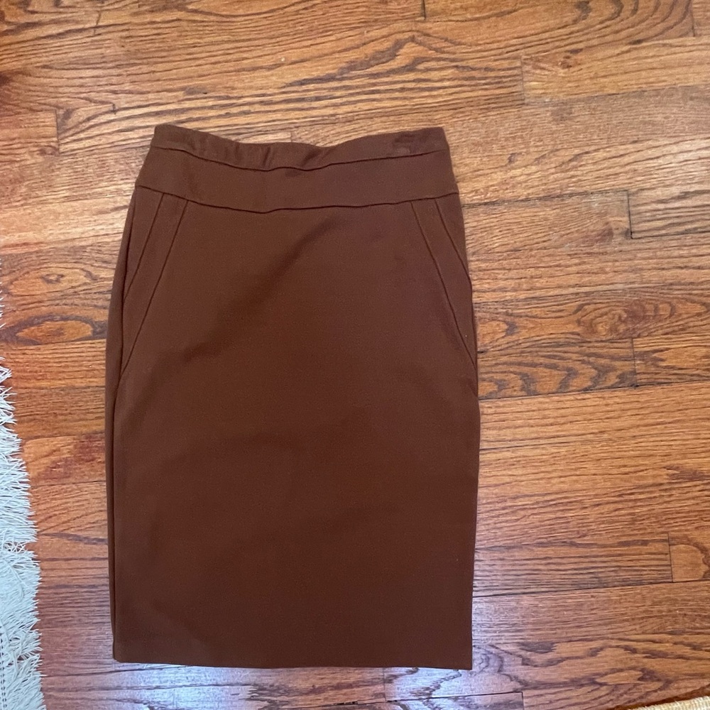 Brown pencil skirt